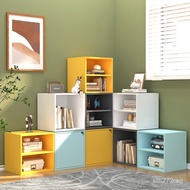 Storage Cabinet Combination Shelf W8Small Cabinet Bookshelf Bookcase Colorful Free-Standing Low Cabi