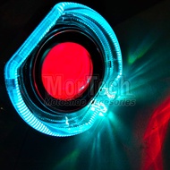 Projector Projie LED Ala Bi-LED BiLED AES Shroud BMW 2.5inch + Demon Devil Eyes Yamaha Nmax Aerox PC