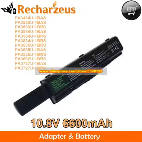 New 10.8V 6600mAh Battery PA3535U-1BRS PA3534U-1BRS for Satellite A200 A210 Equium L300 A300D Dynabo