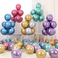 10/20pcs Silver Golden Metal Latex Balloon Wedding Birthday Ballon Party Decoration