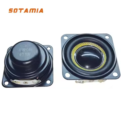 SOTAMIA 2Pcs 40mm Full Range Speaker Audio Glass Fiber Mini Audio Speaker 4 Ohm 5W Waterproof Loudsp
