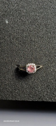 粉紅碧璽戒指