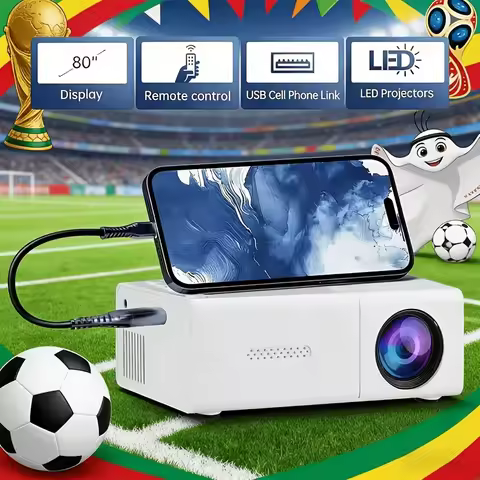 Mini Portable Projector, 1280X720P HD Home Theater Movie Projector, Support Mobile Screen Projection
