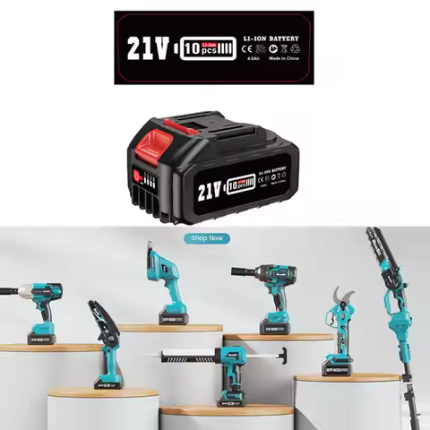 2.0Ah/4.0Ah/5.0Ah Li-ion Battery Replacement for Power Tool 18/21Volt Rechargerable Battery Compatib