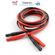 CHAMPIONO 1/2pcs Meter Test Lead Extension, Silicone 100CM/ 39.37inch Male-to-Female Banana Plug, CA