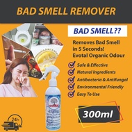 300ml Bad Smell Remover Spray Antibacterial Bad Smell remover Durian Berbau Busuk/Evotal Fresh Odour