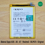 BATTERY BATERAI OPPO A3S - OPPO A5 - OPPO A5S - OPPO A7 REALME 2 BLP673 ORIGINAL 100% BATRE BATREI BATERE HP OPPO A3S ORI ASLI