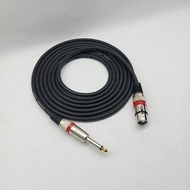 DF47 }} Standard Canare Mic Cable 3mtr Plus Akai Jack 6.5mm Male To XLR Female
