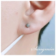 ASTM F136 Titanium Titanium earrings with high quality Zircon stone