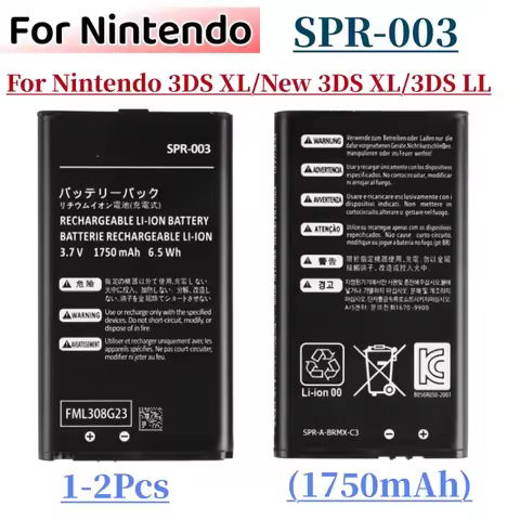 Li‑ion Battery SPR-003 3.7V 1750mAh for Nintendo 3DS XL New 3DS XL 3DS LL Game Console Internal Batt