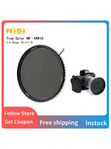 NiSi True Color ND-Vario 1-5 Stops Variable ND Filter – Ultra-Thin Fader Neutral Density Lens Filter
