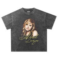 T-shirt Avril Lavigne Oversize Model Washed Stone Wash Avril Lavigne T-Shirt
