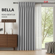 IP CURTAIN BELLA Curtain 95% Blackout UV Protect Langsir (Hook Type) Ready StockSiap Jahit Hook/Ring