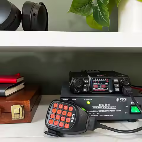 Fully Customizable GMRS Mobile Radio 50W, Repeater Compatible, Dual Band & FM Radio Function