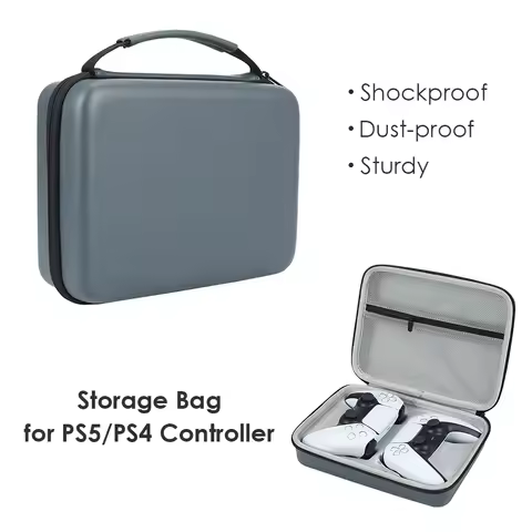 Hard Shell Dual Controller Travel Carrying Case for PS5 PS4 DualShock