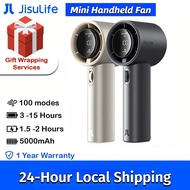 【3-Year Warranty】JISULIFE Portable Mini Handheld Fan 5000mAh LED Display Aluminum Alloy Hand Fans