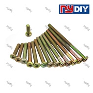 Hex Screw Bolts Solid Wood Furniture M6 Skru Katil