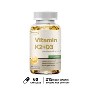 Kapsul Vitamin K2 + D3 Organik Meningkatkan Penyerapan Kalsium Memperkuat Tulang dan Mendukung Keseh