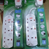 Daiyo 3Pin3Way2Meter with Surge EXT Plug