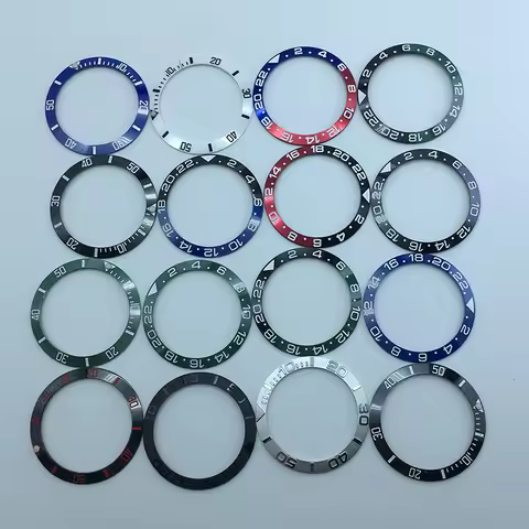 38mm * 30.7mm * 1.7mm Ceramic Bezel insert for diving GMT II master yacht Mod nh35 case parts high-q