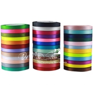 1cm silk ribbon in all colors, price for 1 roll of 22 yards.