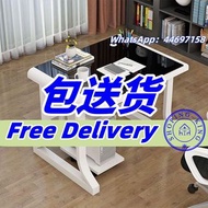 🌟包送貨- 電腦枱 辦公枱帶鍵盤托 鋼化玻璃面 桌子 computer desk 台式電腦桌 學習桌