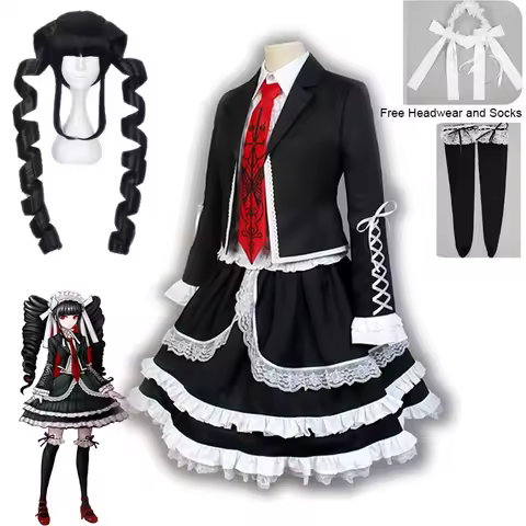 New Arrival Celestia Ludenberg Cosplay Set Yasuhiro Taeko Costume Danganronpa Character Uinform Hall