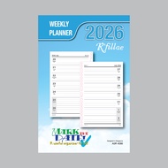 R'fillae 4086 A5/A6 Weekly Planner Diary Refill (2026)