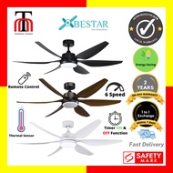 Bestar Hali 56 Inch DC Ceiling Fan with 24W 3 Tone LED Light Kit and Remote