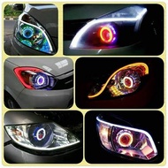 LED DRL FLEXIBLE / ALIS LAMPU ANGEL EYE 30 CM MOBIL DAN MOTOR LAMPU LED STRIP RGB/ LED STRIP / LED S