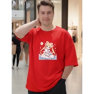 2Y777 [AIYOU] Lelaki Baju T Shirt Men Tshirt XL-5XL   Round Neck Tshirt Oversized Tops Clothes Plus 