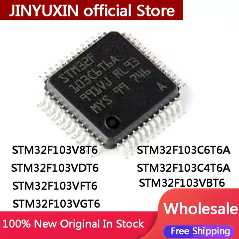 5Pcs STM32F100C8T6B STM32F100CBT6B STM32F101C8T6 STM32F101CBT6 STM32F103C6T6A STM32F103C8T6 STM32F10