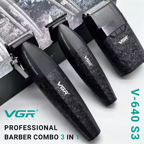 VGR Hair Clippers Professional 9000RPM Hair Cutting Machine Rechargeable Beard Trimmer Charging Base