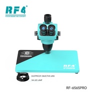กล้องจุลทรรศน์สเตอริโอแบบสามตา RF4 RF6565-PRO ซูมซิงโครนัส 6.5-65X พร้อมฐานโลหะผสมอลูมิเนียม