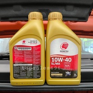2x 10W-40 Semi Synthetic Idemitsu 4T SL/MA Motorcycle Engine Oil 1 Liter