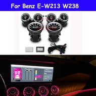 For Mercedes Benz  E-Class W213 Coupe W238 AMG E43 E53 E250 64 Colors LED Air Vents Dashboard  Nozzl