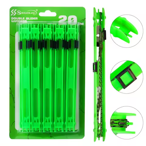 Sougayilang 10pcs Fishing Plastic Line Winding Board 13/20cm Rig Holder Winders Hanging Fishing Line