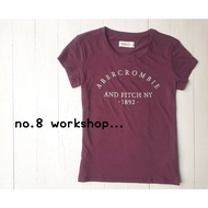 ((XS-S) [A & F Girls Hall] [Abercrombie LOGO Embroidered Short Sleeve T-Shirt] [AFG002A8]
