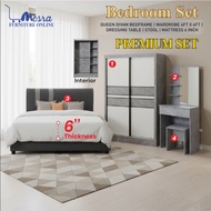 (SIAP PASANG)Premium mesra bedroom set- bedroom set , high quality bedroom set , tilam queen , 4x6 b