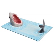 Sushi Plate Ceramic Shark Shape Sushi Tray Sushi Boat Serving Tray Creative Shark Attack Sushi Plate