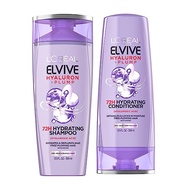 L'Oreal Paris Elvive Hyaluron Plump Hydrating Shampoo & Conditioner for Dehydrated, Dry Hair Infused