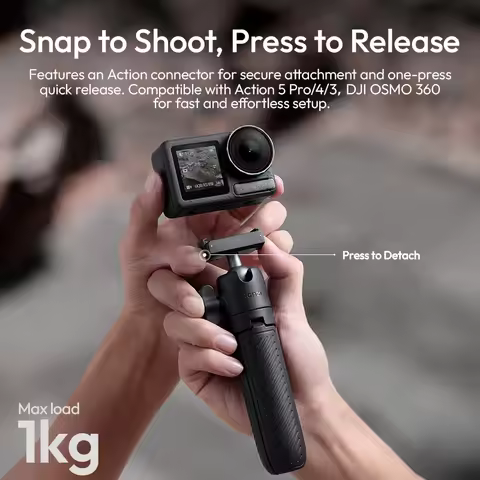 Ulanzi MT66 ClipMate Tripod with Action Connector for Action Camera Travel Photography Backpack Clip