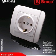 1 PACK OF 10 PCS GALLEO G151-55S INBOW WALL-MOUNTED CONTACT OUTLET
