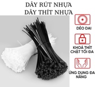 [Mẫu mới] dây rút nhựa đen trắng dây thít nhựa túi 100c đủ kích thước rút nhựa dây thít nhựa đen dây