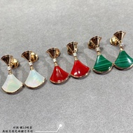 【High version 1: 1】bv new 18k rose gold white scalloped earrings women light luxury simple fashion s