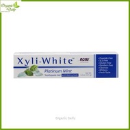 NOW Foods - XyliWhite 牙膏凝膠 白金薄荷 6.4 盎司（181 克）[香港行貨]此日期前最佳:2026年12月31日
