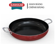 Sunhouse CT18R2 2-Strap Non-Stick Plain Pan (18cm)- CT30R2 (30cm) From size 18 To 30cm - Do Not Use Induction Hob - KIMBAO