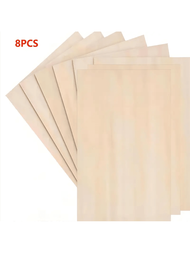 8/4pcs 20x10cm Linden Wood Plywood, Linden Wood Craft Plywood, Laser Project Wood Carving DIY Model 