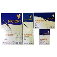 Victory Yellow Paper. 64 gsm. 90 Leaves. Whole, 1/2 Crosswise, 1/2 Lengthwise, 1/4 Yellow Paper