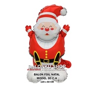 MY BALLOONS Christmas Foil Balloons, Santa, Snowman, Tree - 4D